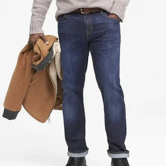 Banana Republic Men Straight Medium Wash Jean - Picture 1 of 8